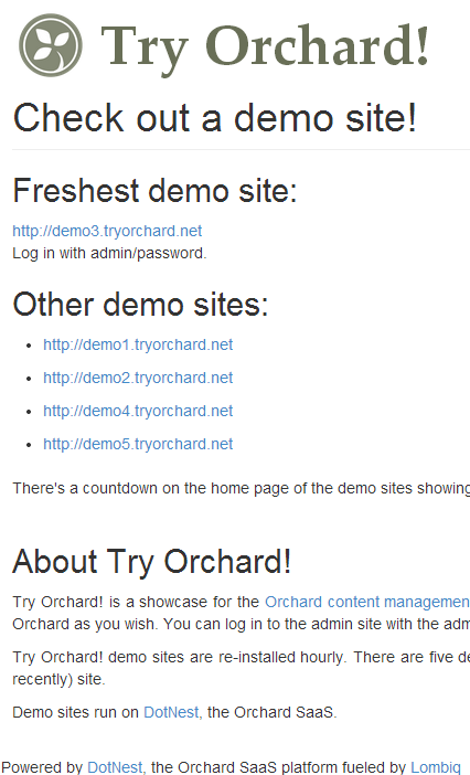 Try Orchard